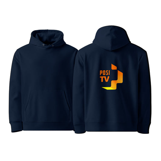 Luomupuuvilla huppari – Logo selässä (oranssi)