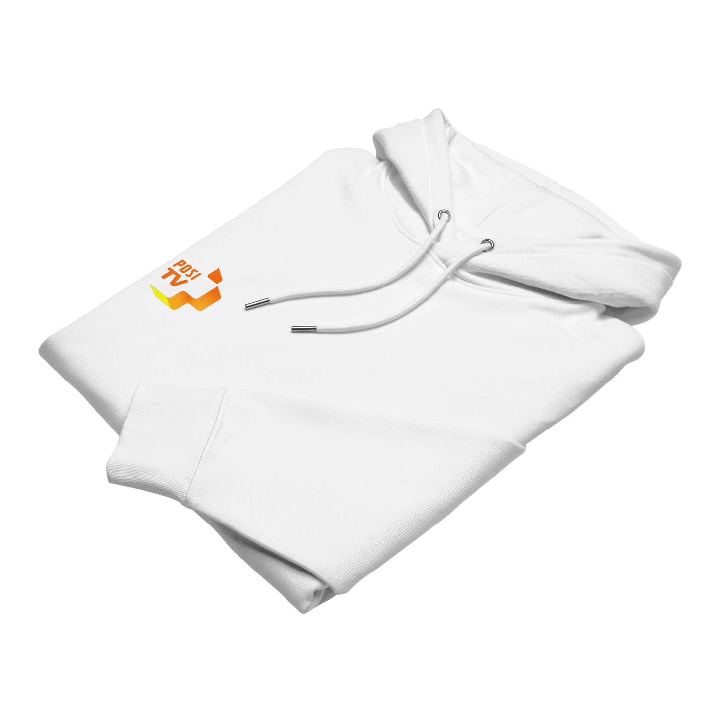 Luomupuuvilla huppari – Logo edessä oikealla (oranssi)