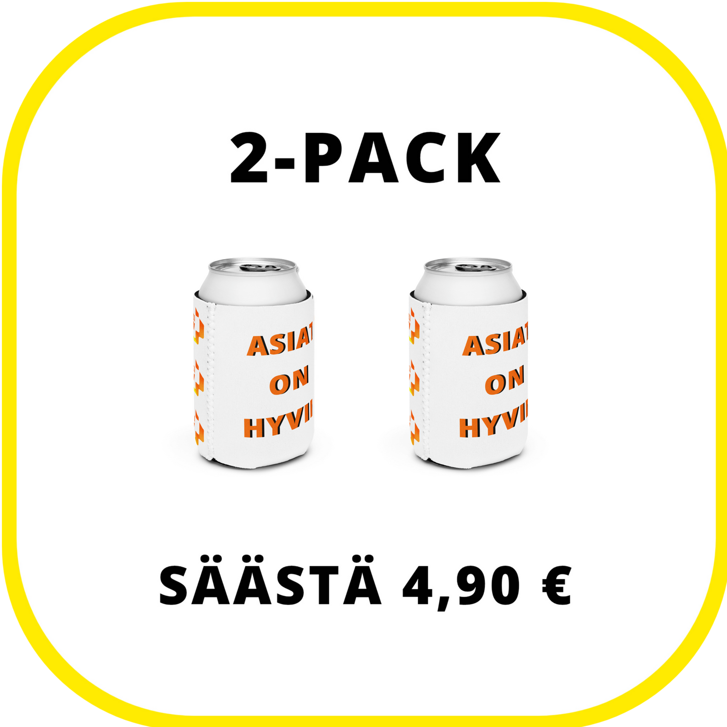 Tölkin kylmäsuoja 2kpl – “Asiat on hyvin” + Logokuvio oranssi