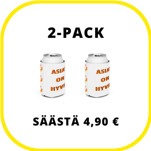 Tölkin kylmäsuoja 2kpl – “Asiat on hyvin” + Logokuvio oranssi