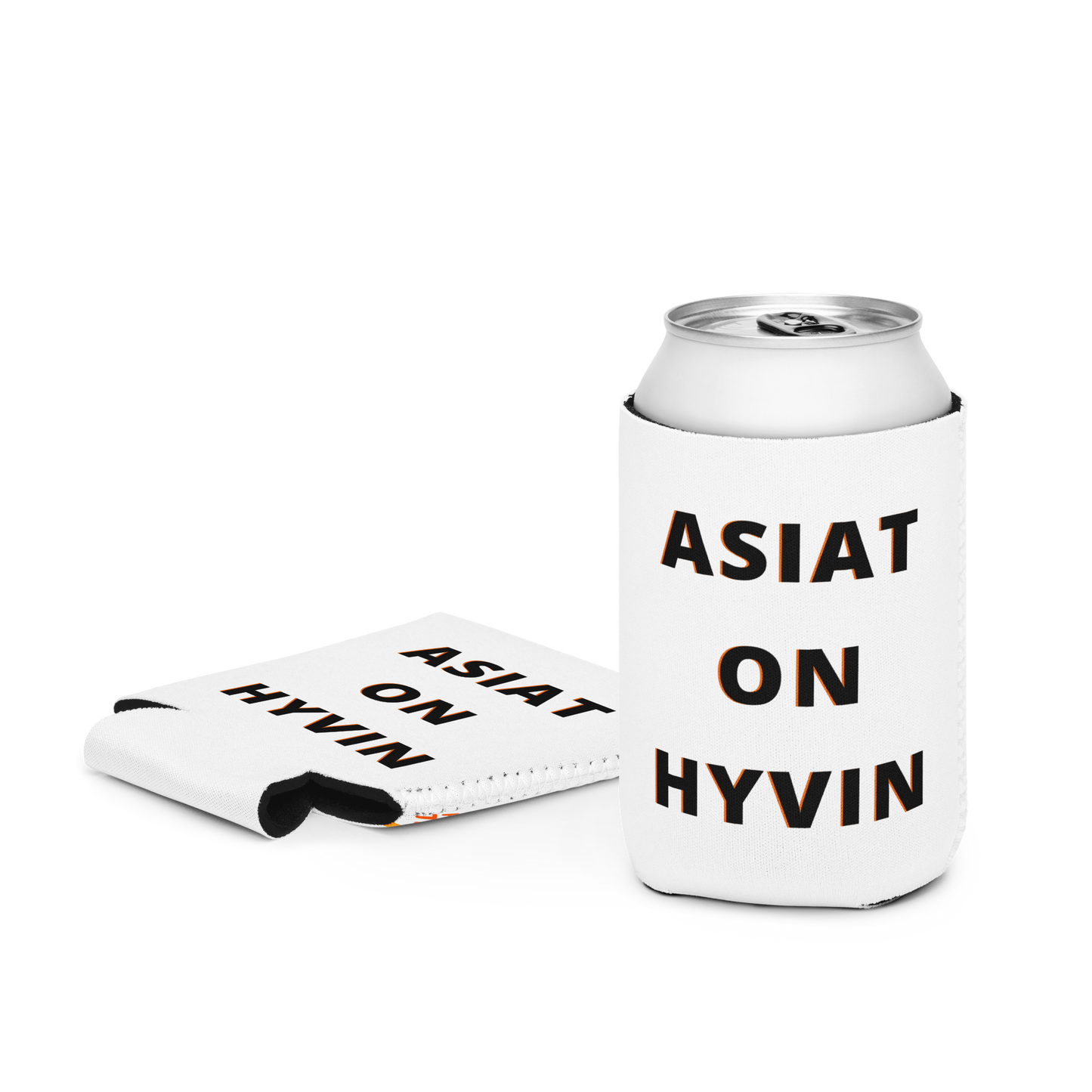 Tölkin kylmäsuoja 6 kpl – “Asiat on hyvin” [musta] + Logokuvio oranssi