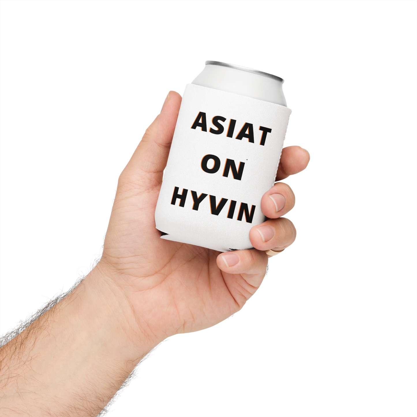 Tölkin kylmäsuoja 6 kpl – “Asiat on hyvin” [musta] + Logokuvio oranssi