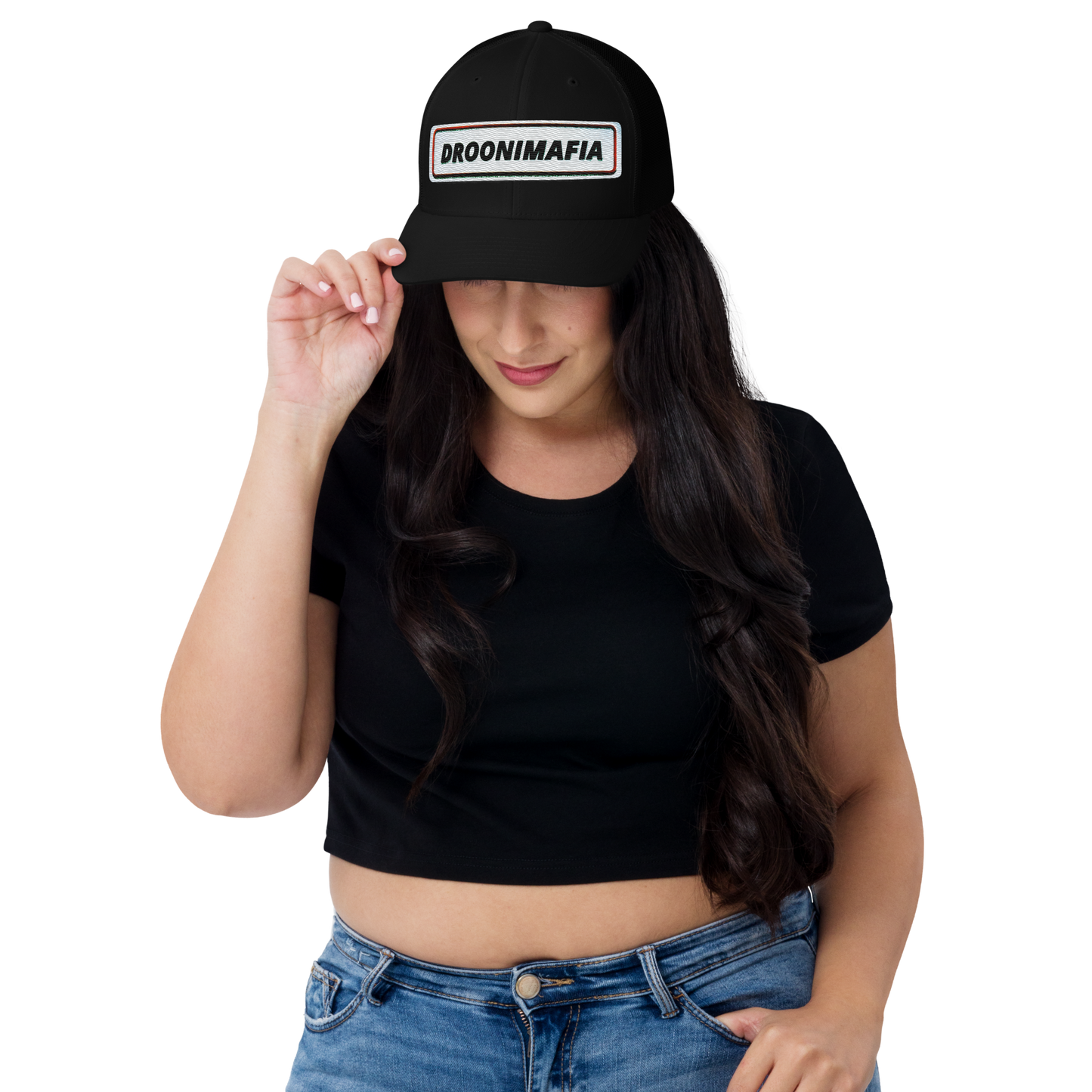 Droonimafia I Retro trucker-snapback lippis –  brodeerattu
