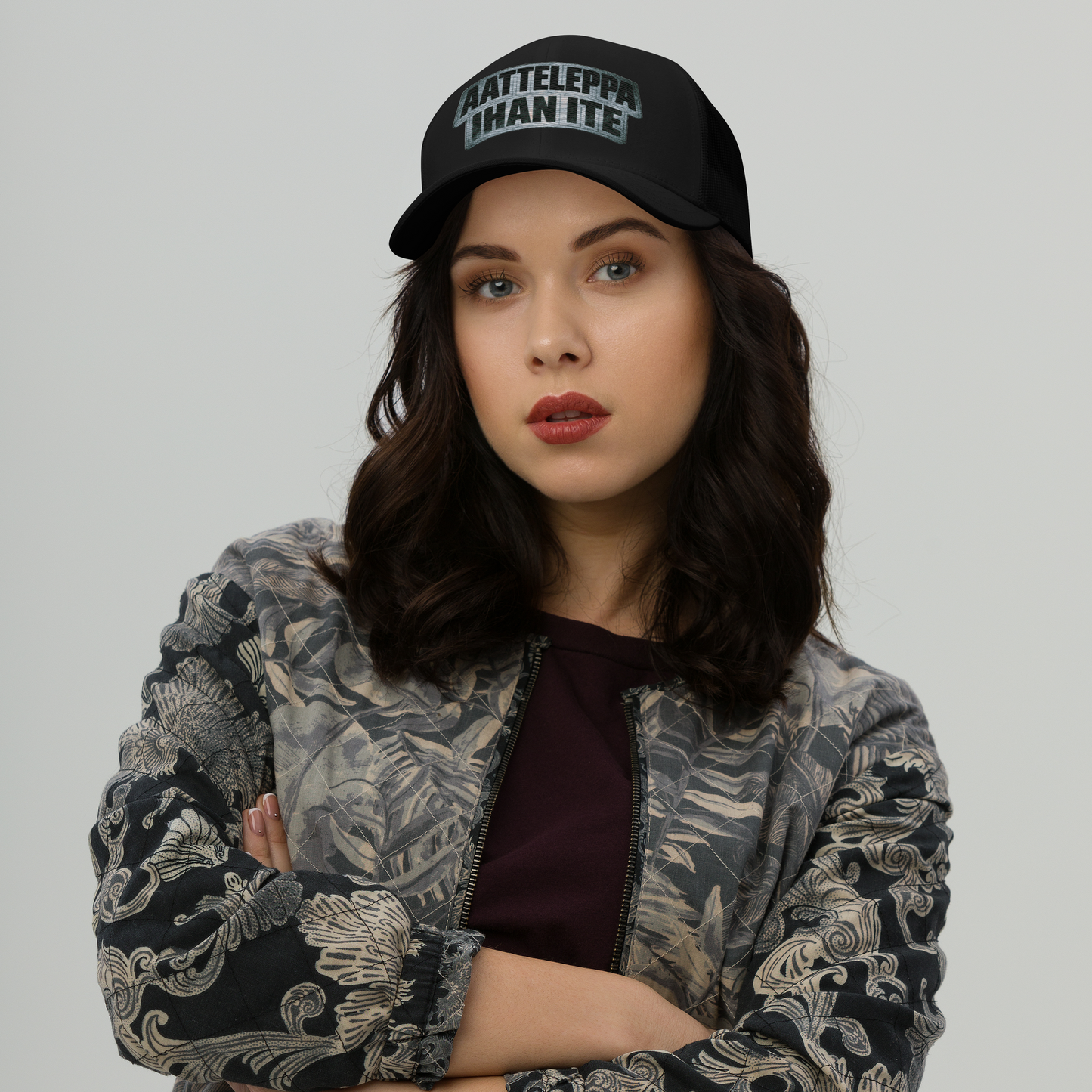 Aatteleppa ihan ite - Snapback Retro Trucker lippis - V1
