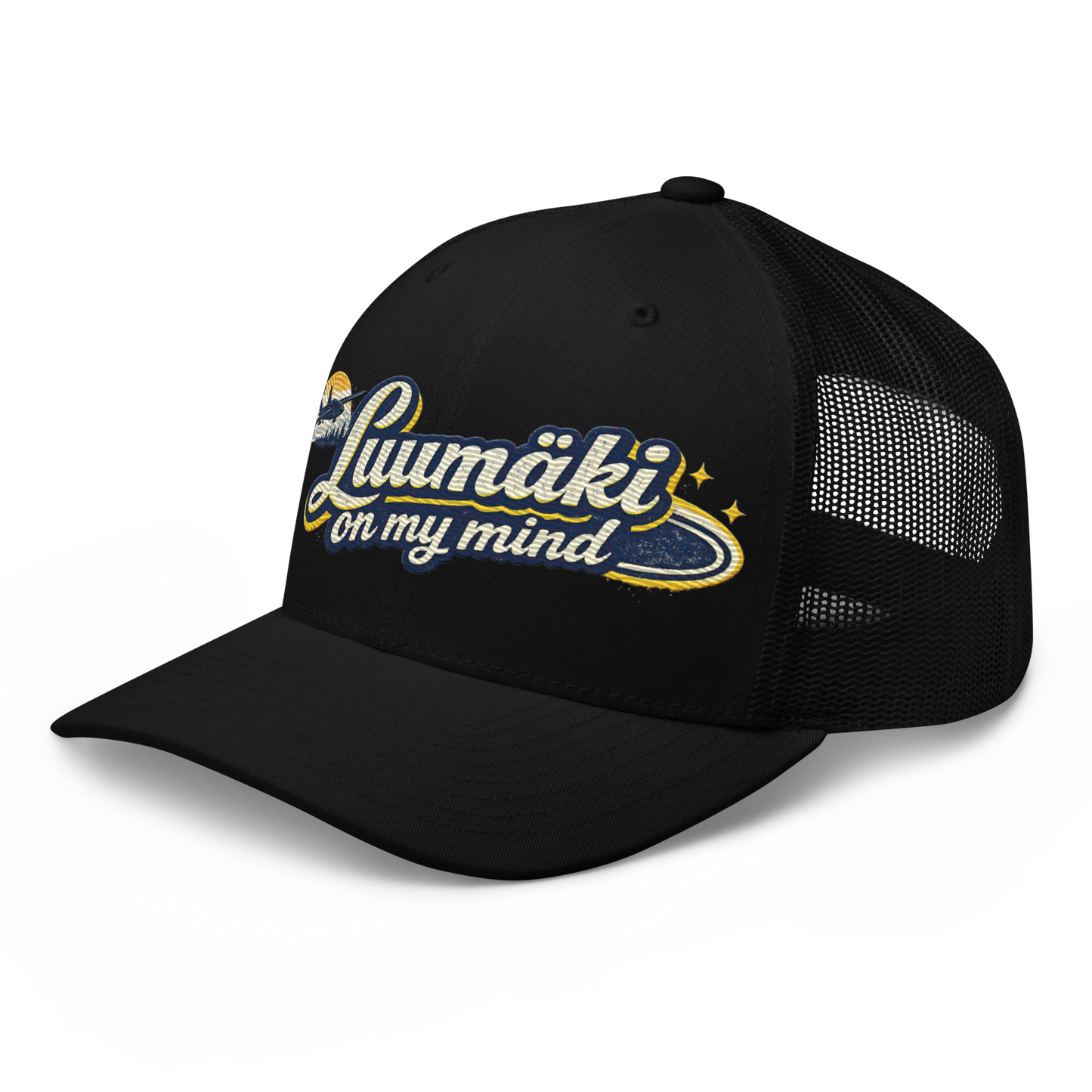 Luumäki on my mind - Snapback Retro Trucker-lippis - Brodeerattu