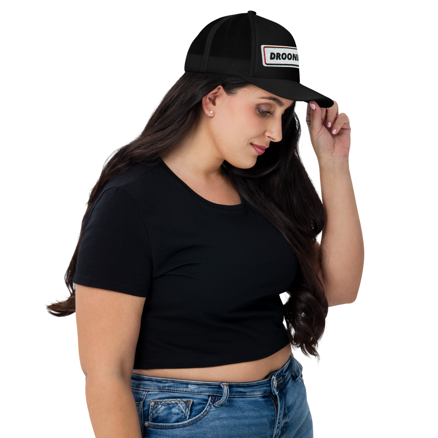 Droonimafia I Retro trucker-snapback lippis –  brodeerattu