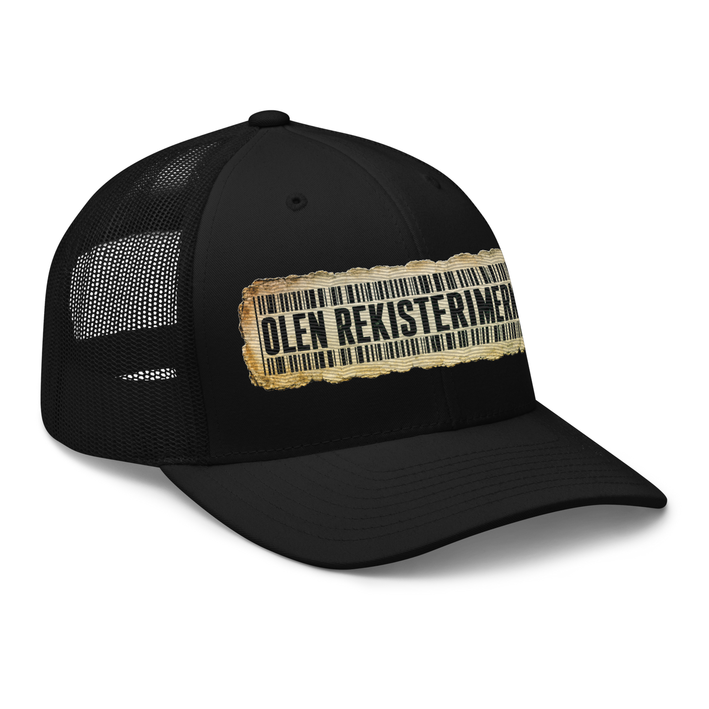 Olen rekisterimerkintä - Snapback Retro Trucker lippis - V1
