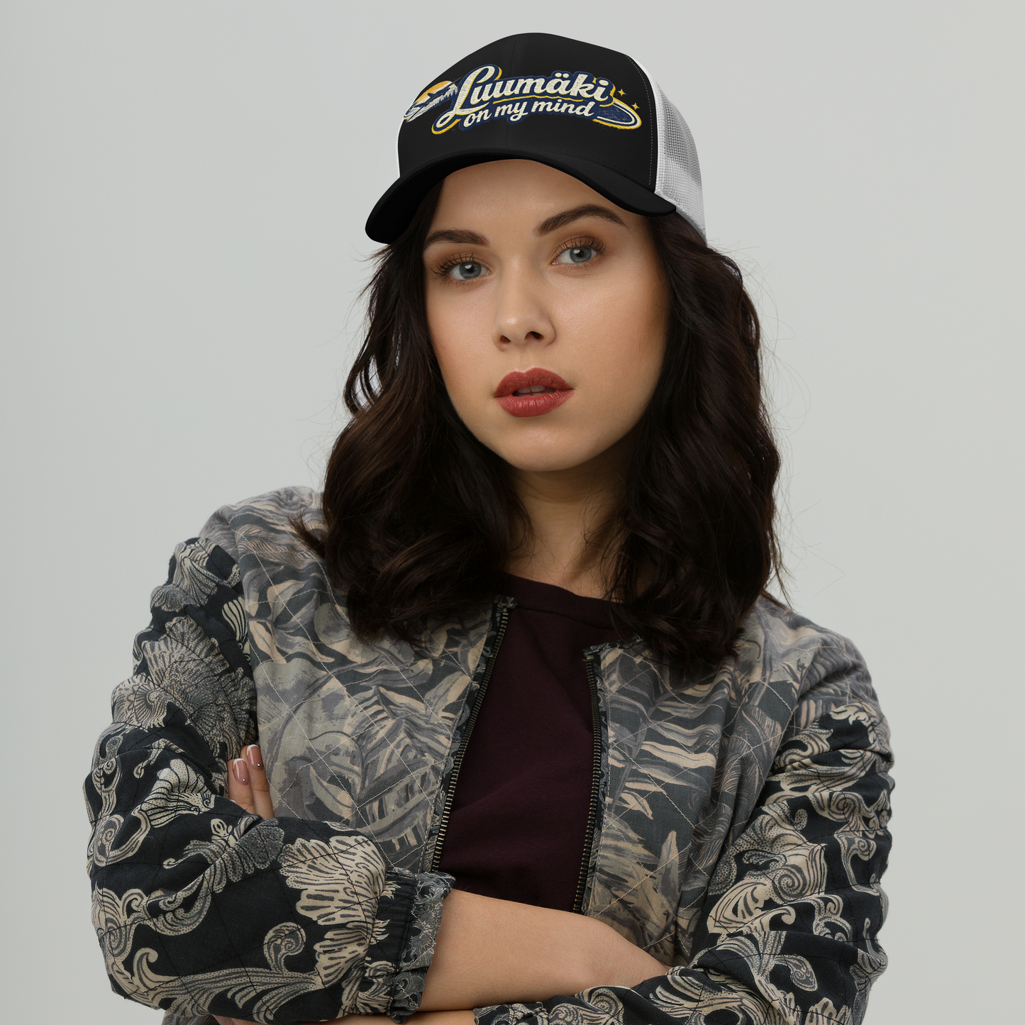 Luumäki on my mind - Snapback Retro Trucker-lippis - Brodeerattu