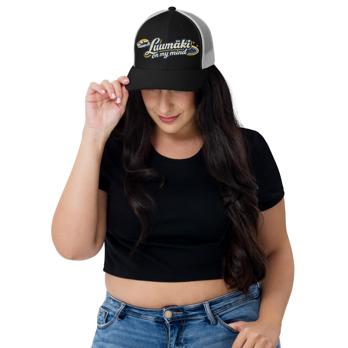 Luumäki on my mind - Snapback Retro Trucker-lippis - Brodeerattu