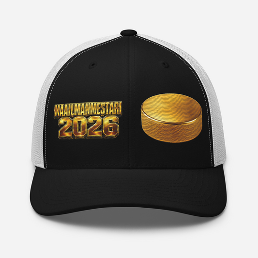 Maailmanmestari 2026 - V1 Brodeerattu - Snapback Retro Trucker lippis