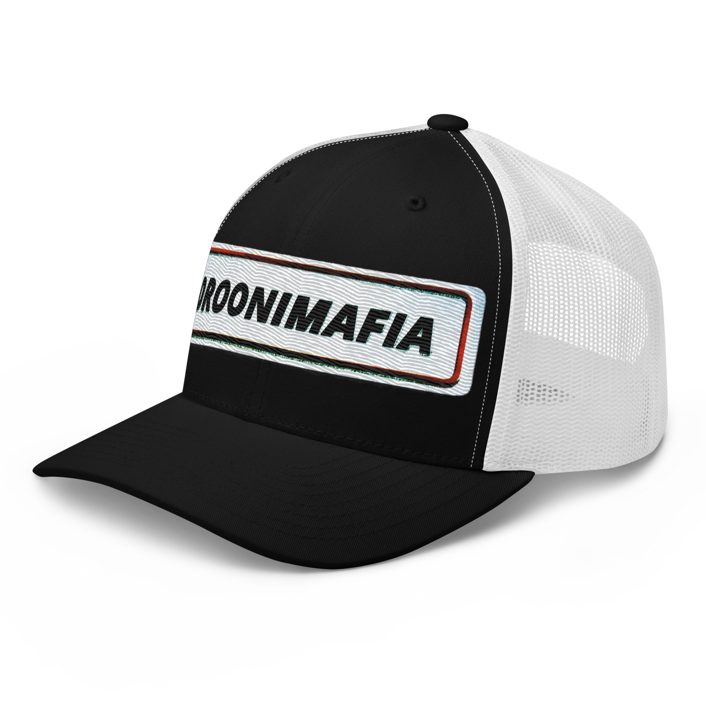 Droonimafia I Retro trucker-snapback lippis –  brodeerattu