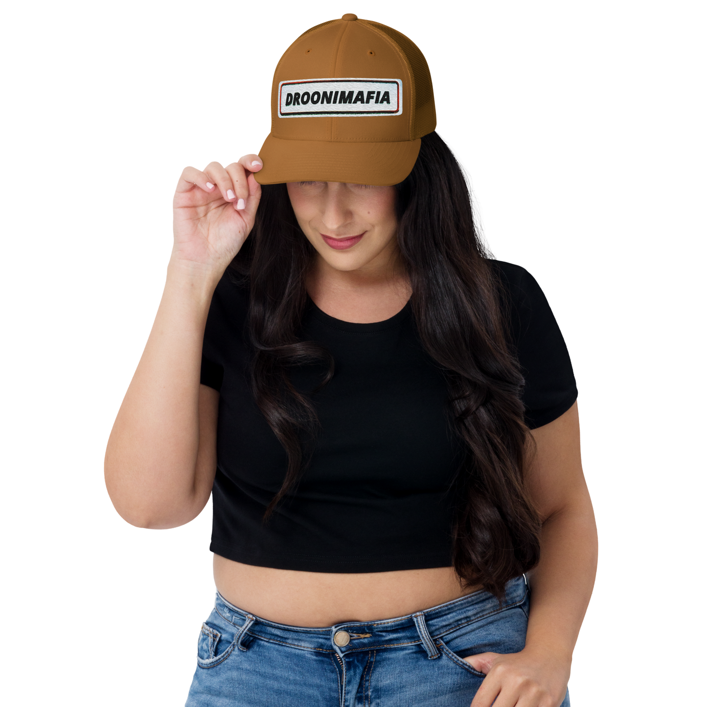 Droonimafia I Retro trucker-snapback lippis –  brodeerattu
