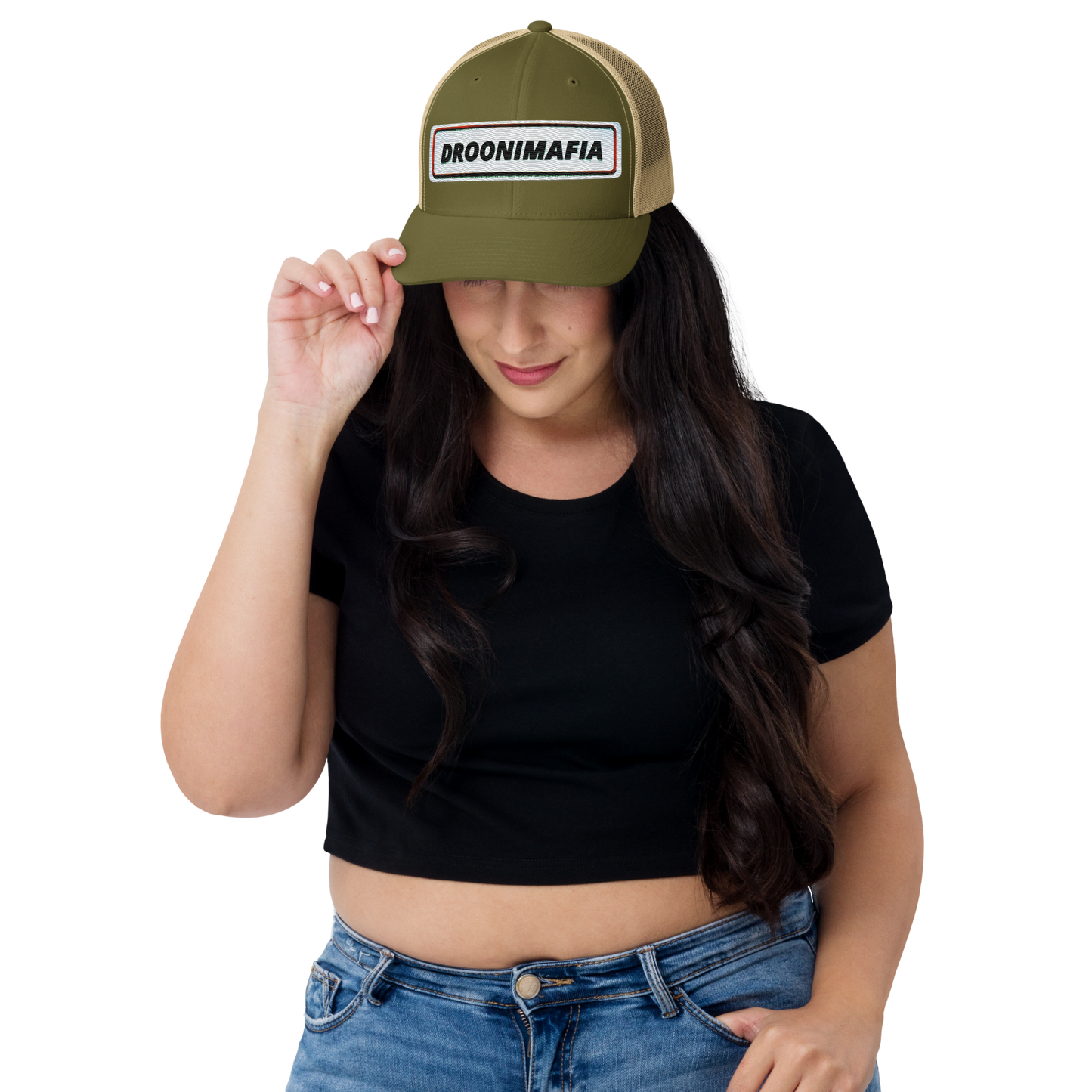 Droonimafia I Retro trucker-snapback lippis –  brodeerattu