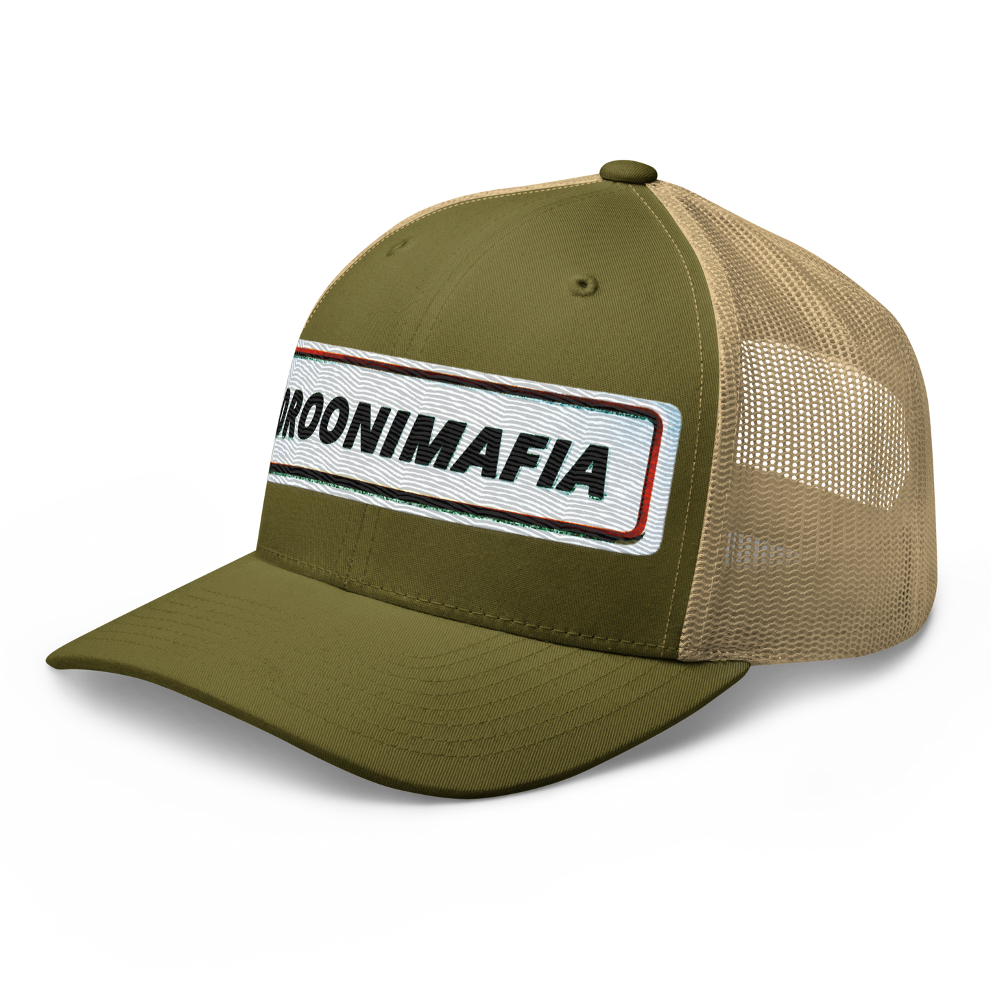 Droonimafia I Retro trucker-snapback lippis –  brodeerattu