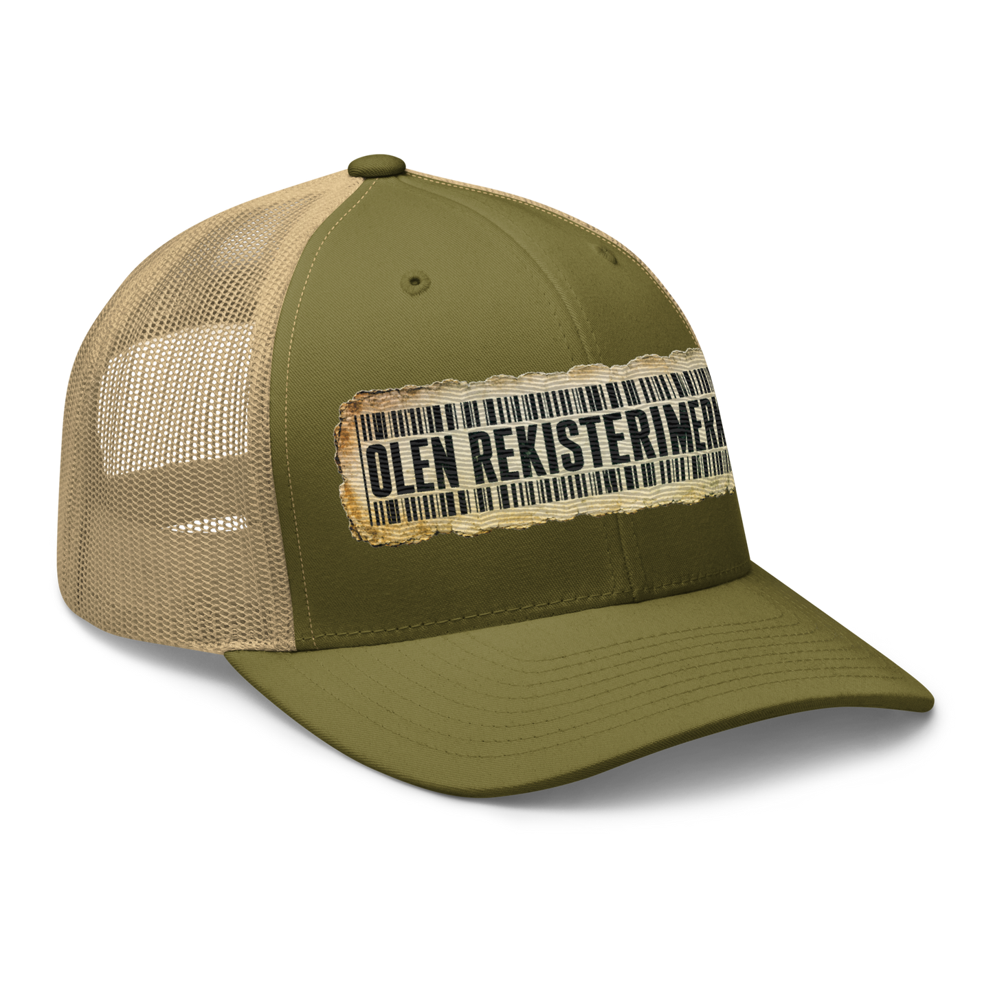 Olen rekisterimerkintä - Snapback Retro Trucker lippis - V1