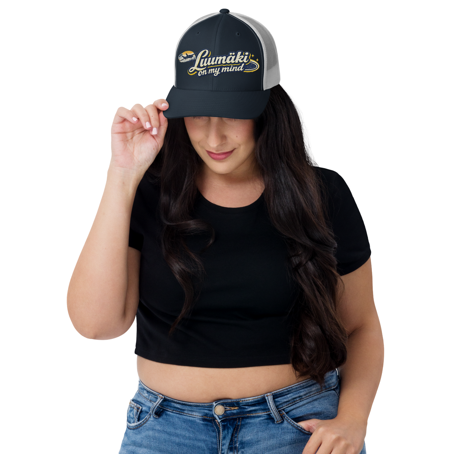 Luumäki on my mind - Snapback Retro Trucker-lippis - Brodeerattu