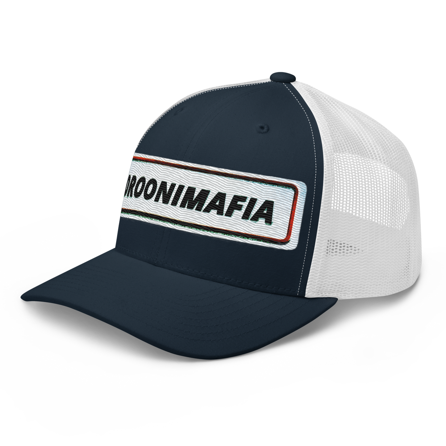 Droonimafia I Retro trucker-snapback lippis –  brodeerattu
