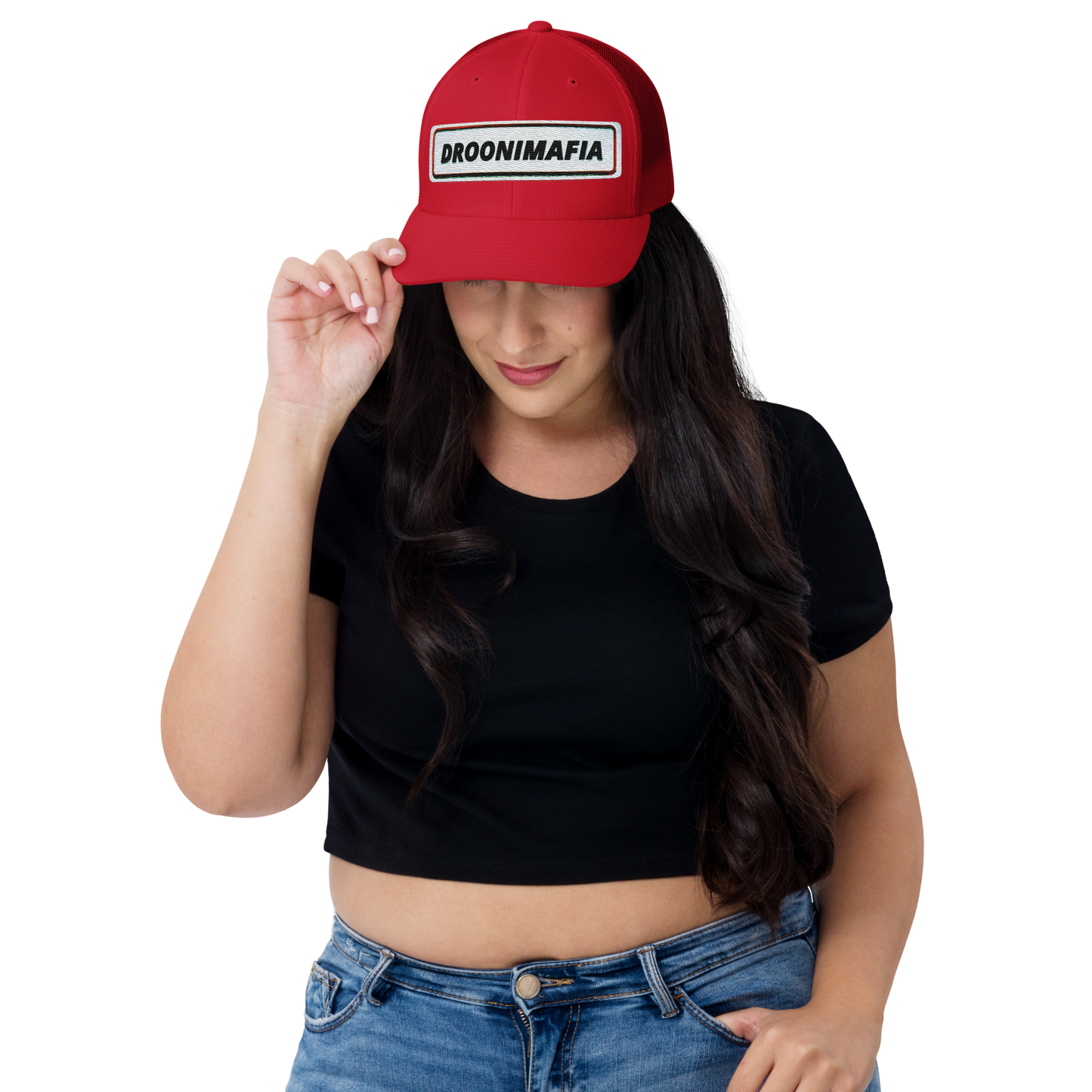 Droonimafia I Retro trucker-snapback lippis –  brodeerattu