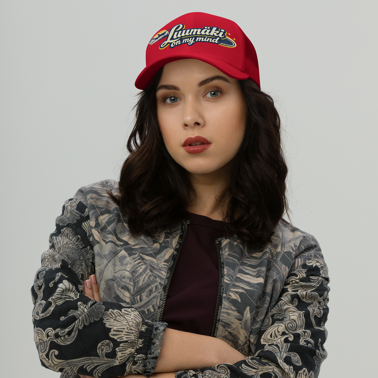 Luumäki on my mind - Snapback Retro Trucker-lippis - Brodeerattu