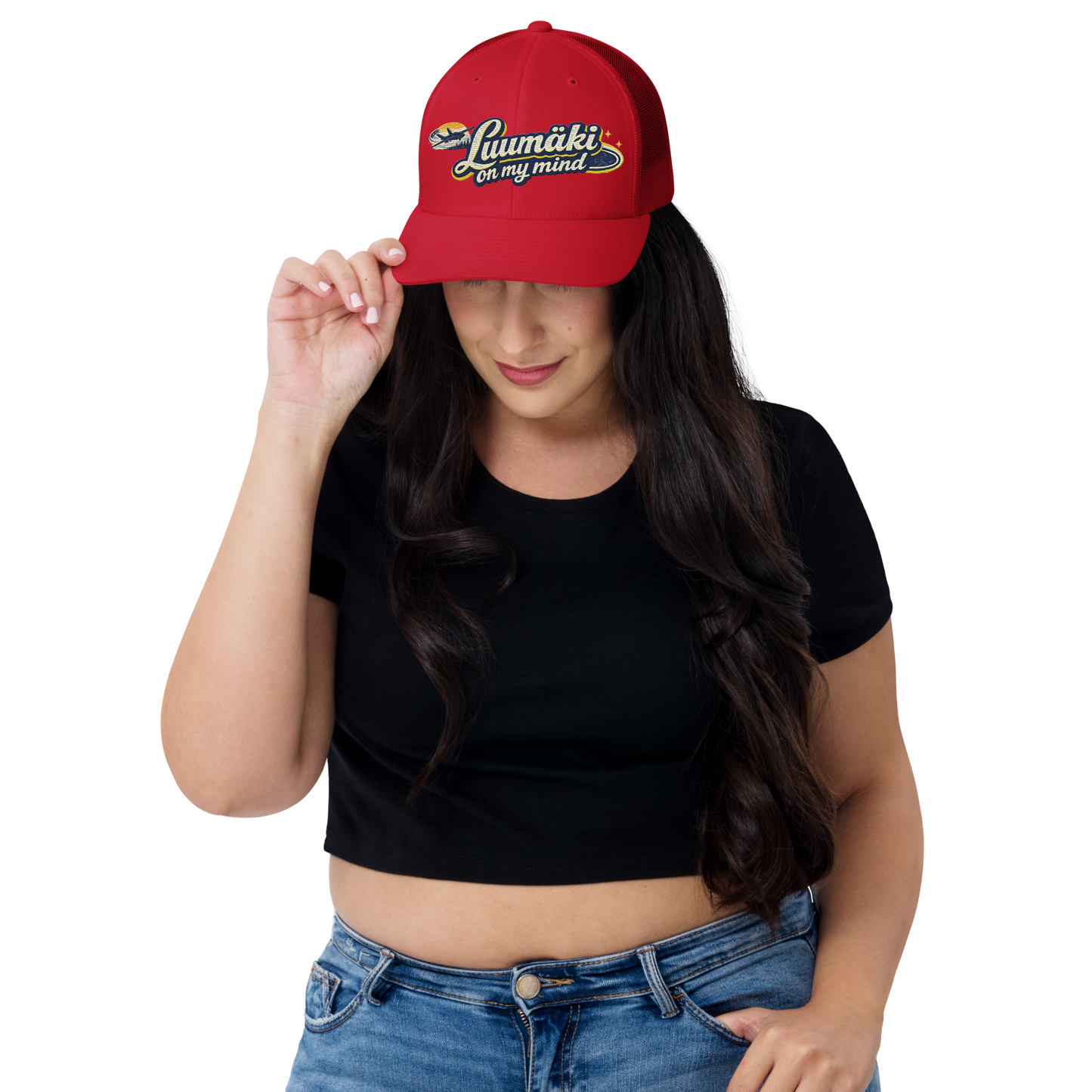 Luumäki on my mind - Snapback Retro Trucker-lippis - Brodeerattu