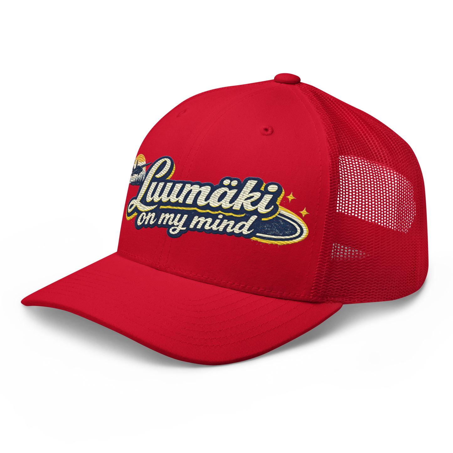 Luumäki on my mind - Snapback Retro Trucker-lippis - Brodeerattu