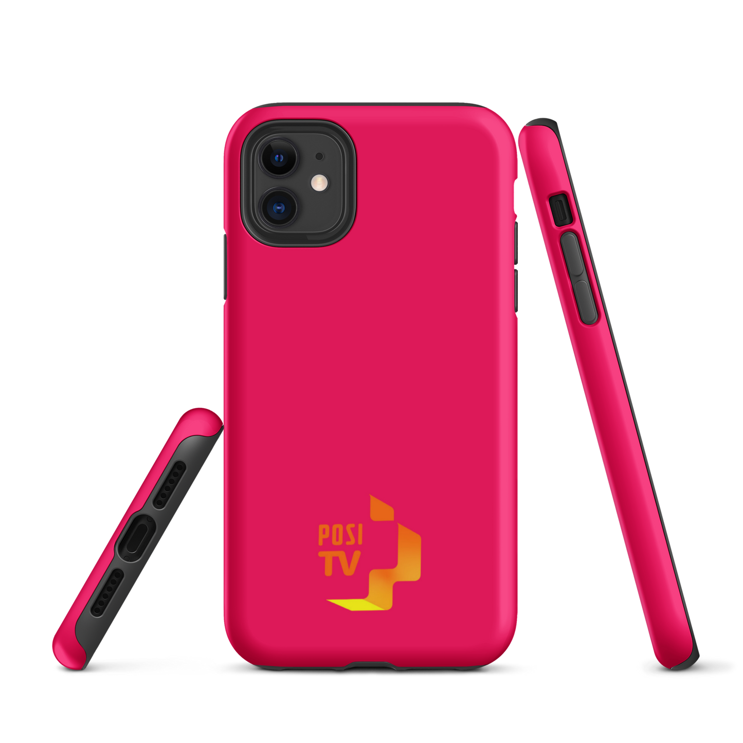 iPhone® Vaaleanpunainen Tough Case - Oranssi logo