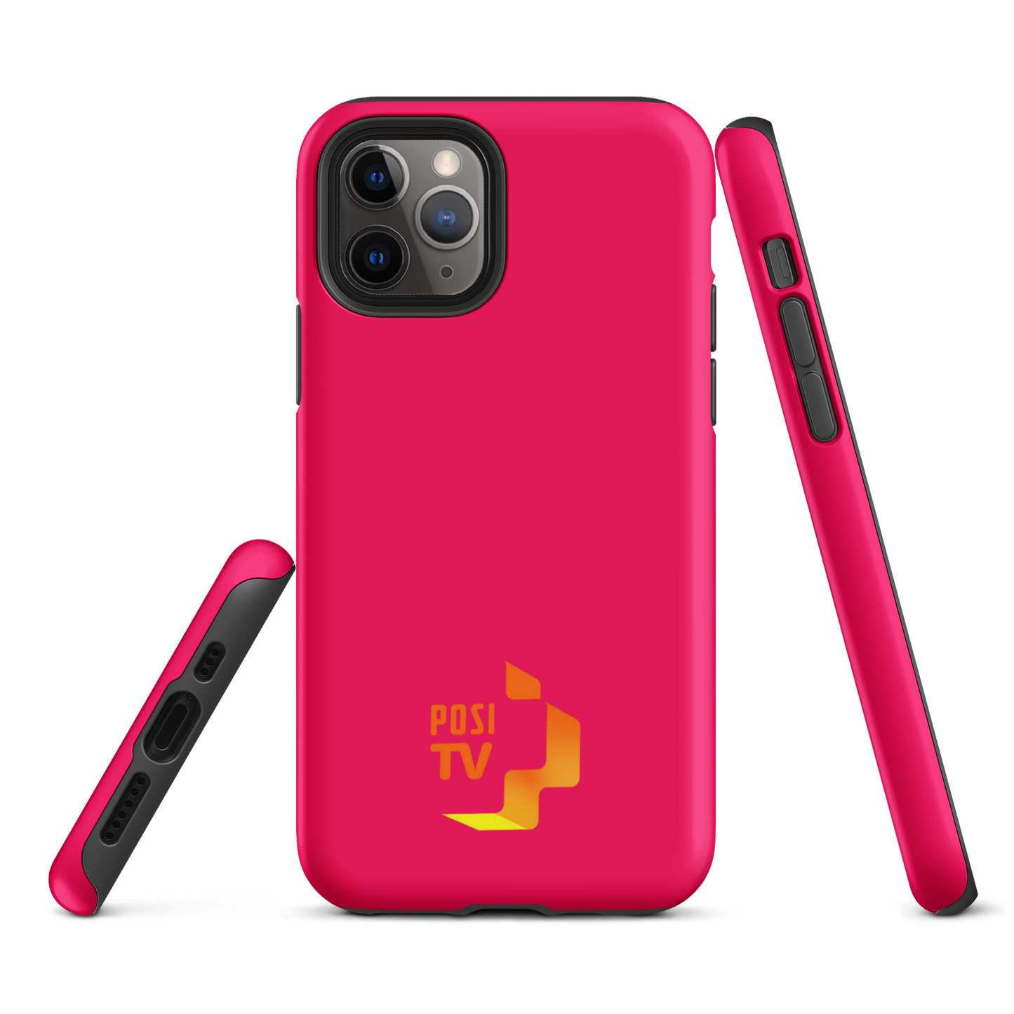 iPhone® Vaaleanpunainen Tough Case - Oranssi logo