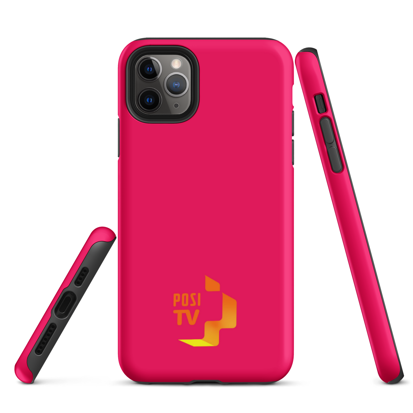 iPhone® Vaaleanpunainen Tough Case - Oranssi logo