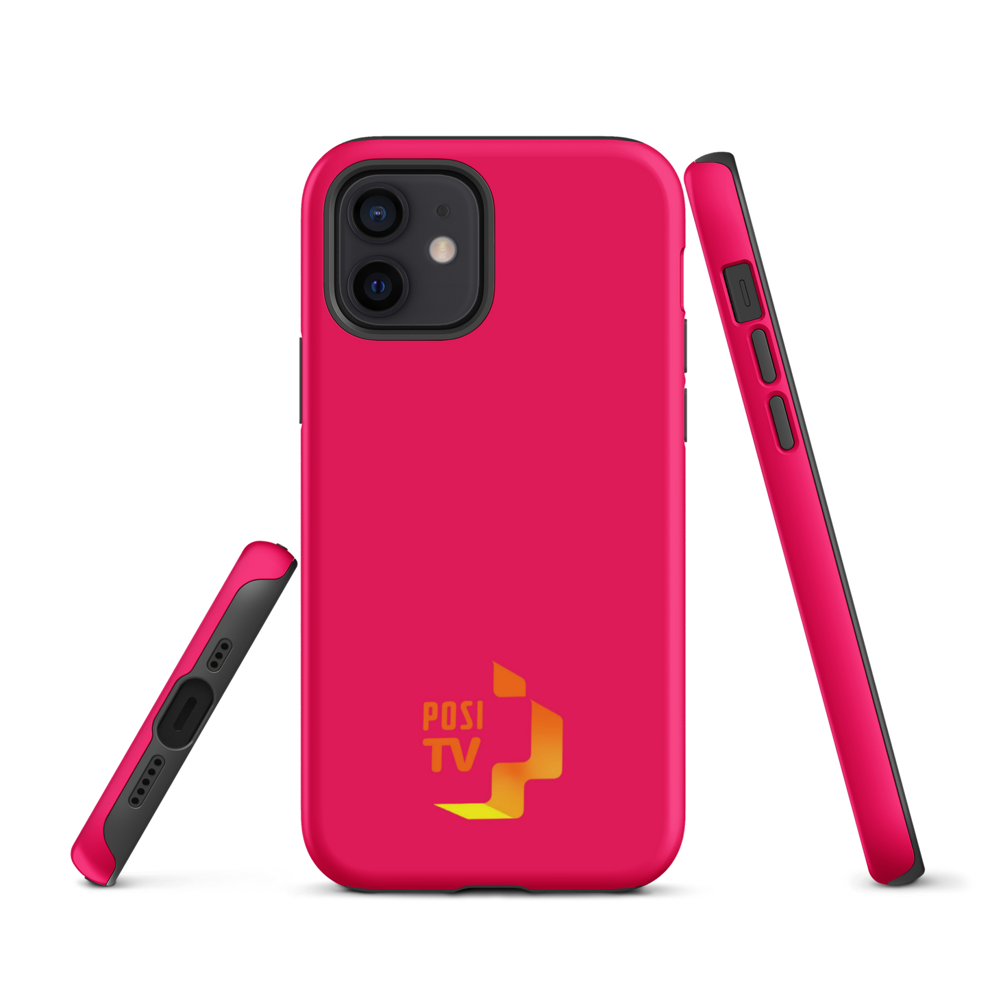 iPhone® Vaaleanpunainen Tough Case - Oranssi logo