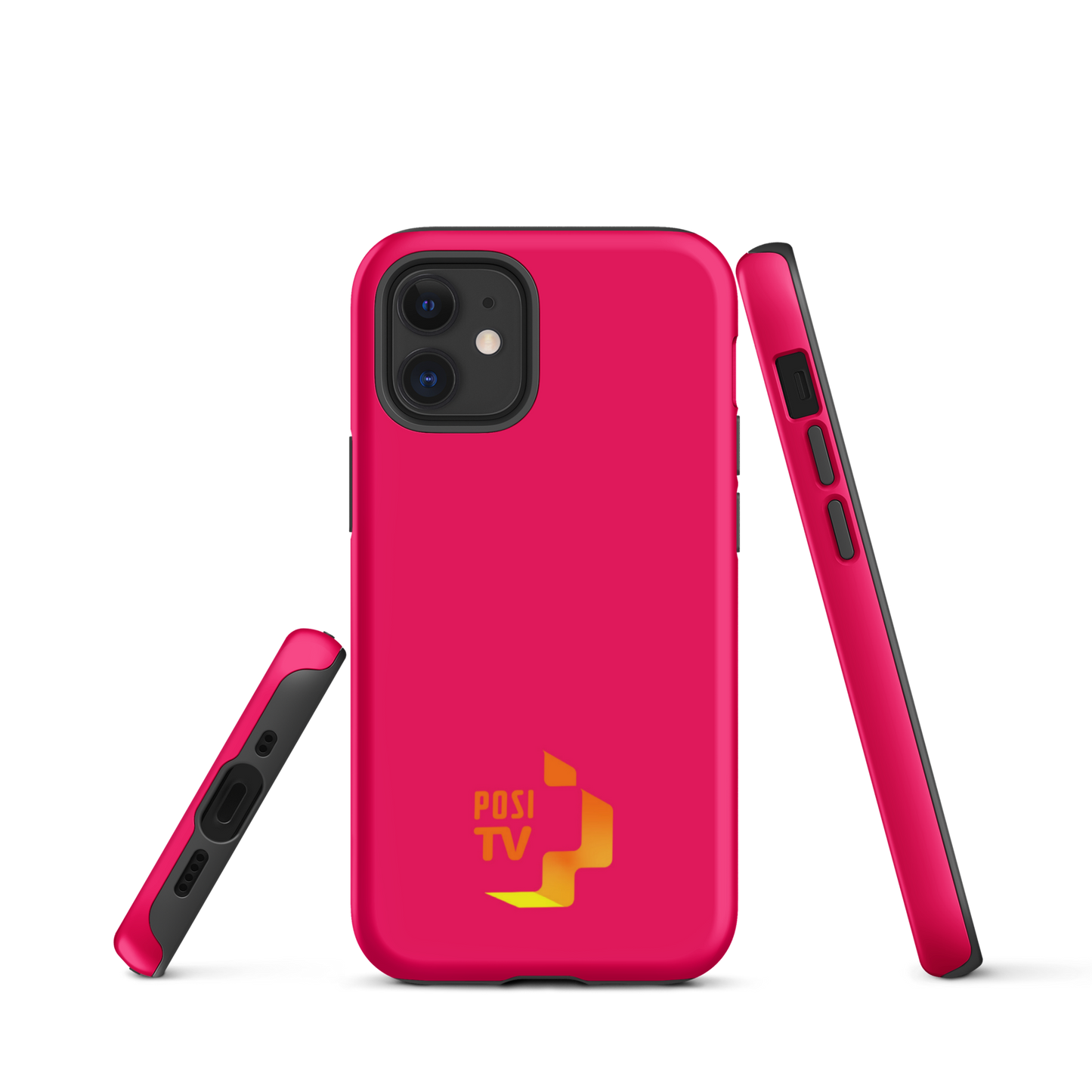 iPhone® Vaaleanpunainen Tough Case - Oranssi logo