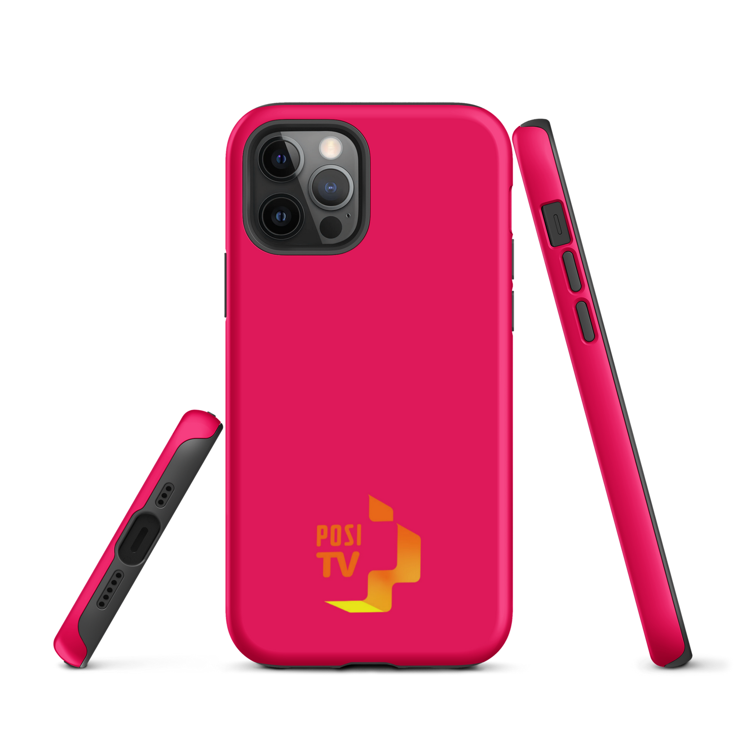 iPhone® Vaaleanpunainen Tough Case - Oranssi logo