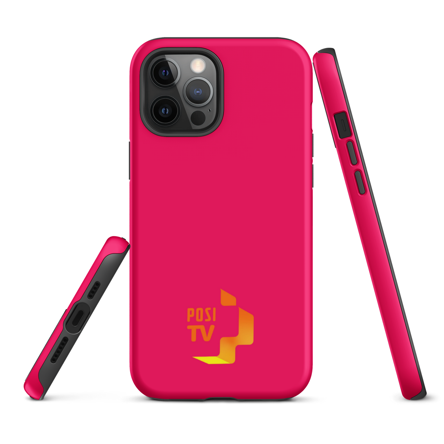 iPhone® Vaaleanpunainen Tough Case - Oranssi logo