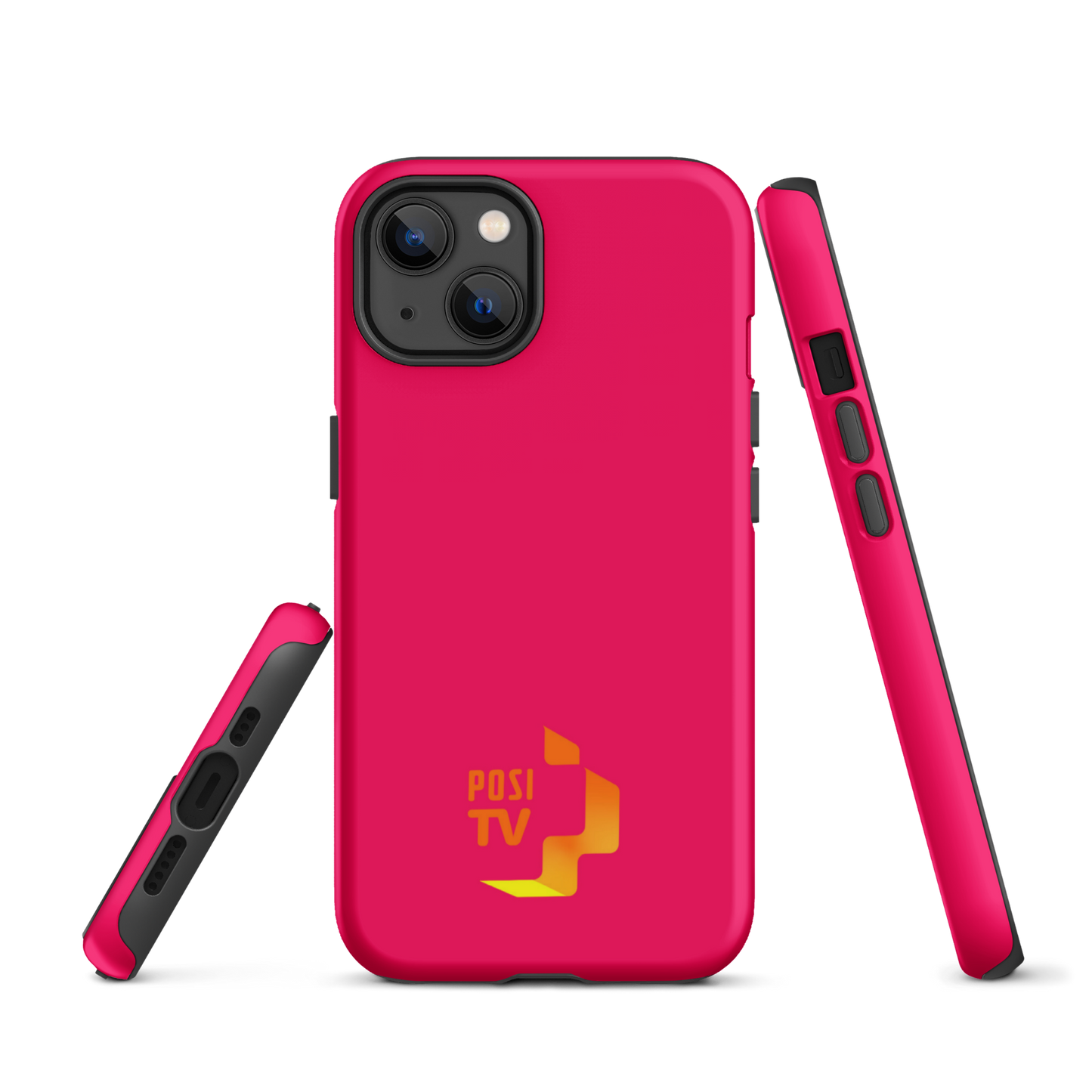 iPhone® Vaaleanpunainen Tough Case - Oranssi logo