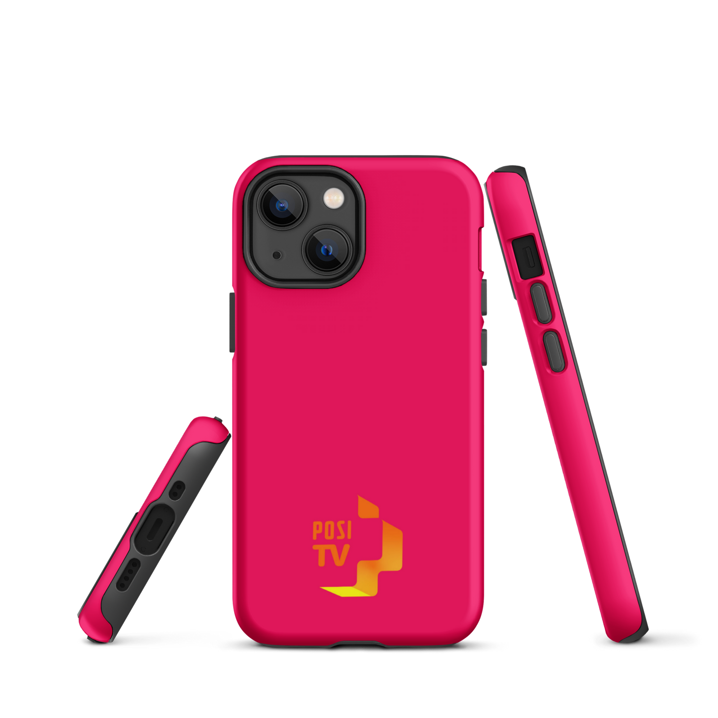 iPhone® Vaaleanpunainen Tough Case - Oranssi logo