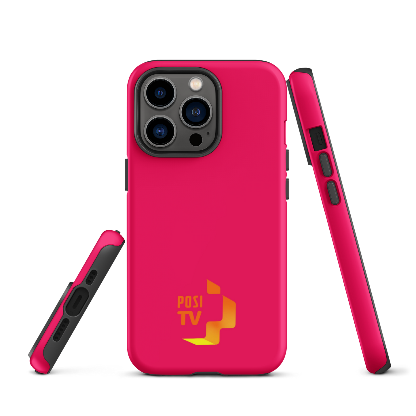 iPhone® Vaaleanpunainen Tough Case - Oranssi logo
