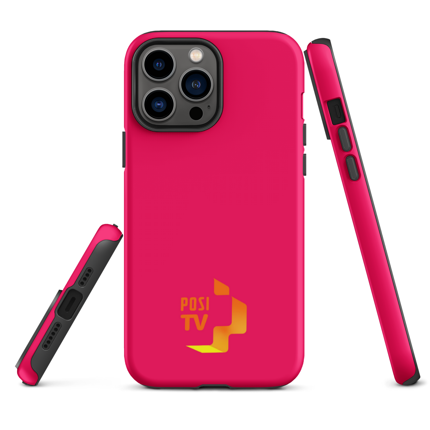 iPhone® Vaaleanpunainen Tough Case - Oranssi logo