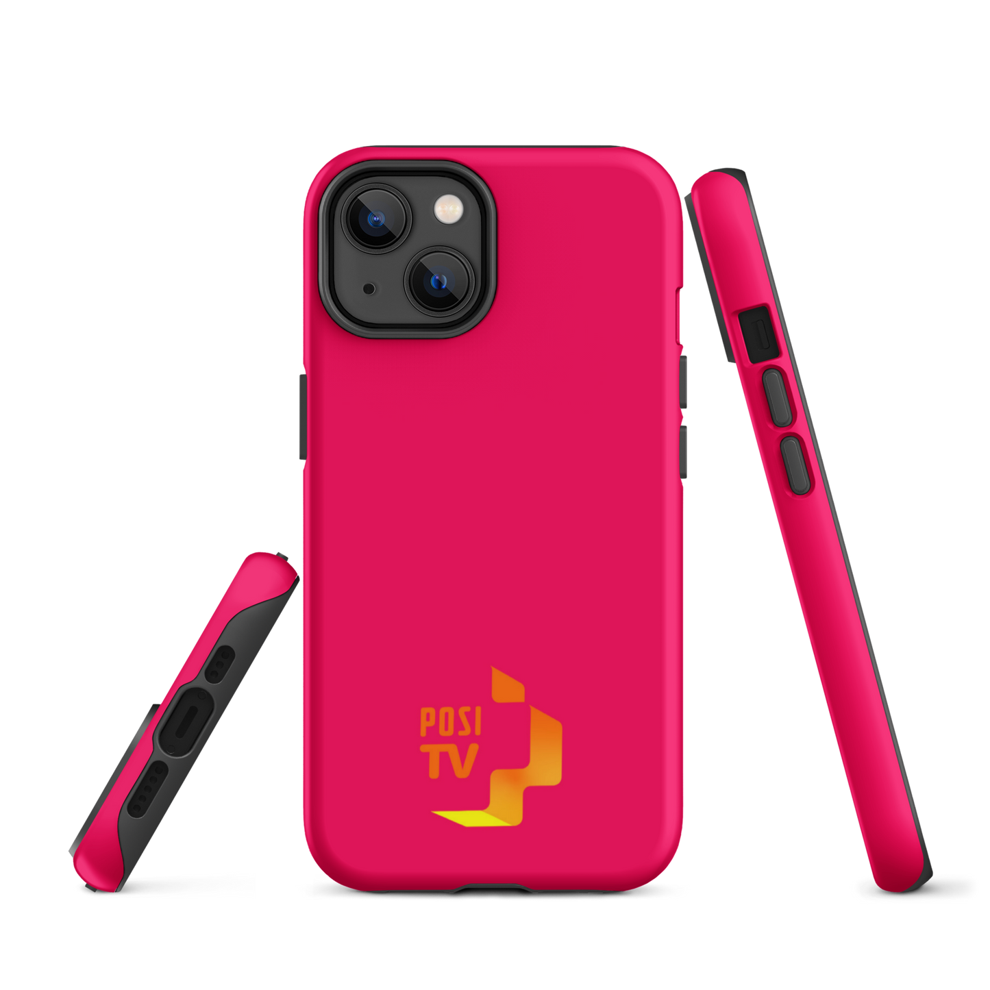 iPhone® Vaaleanpunainen Tough Case - Oranssi logo