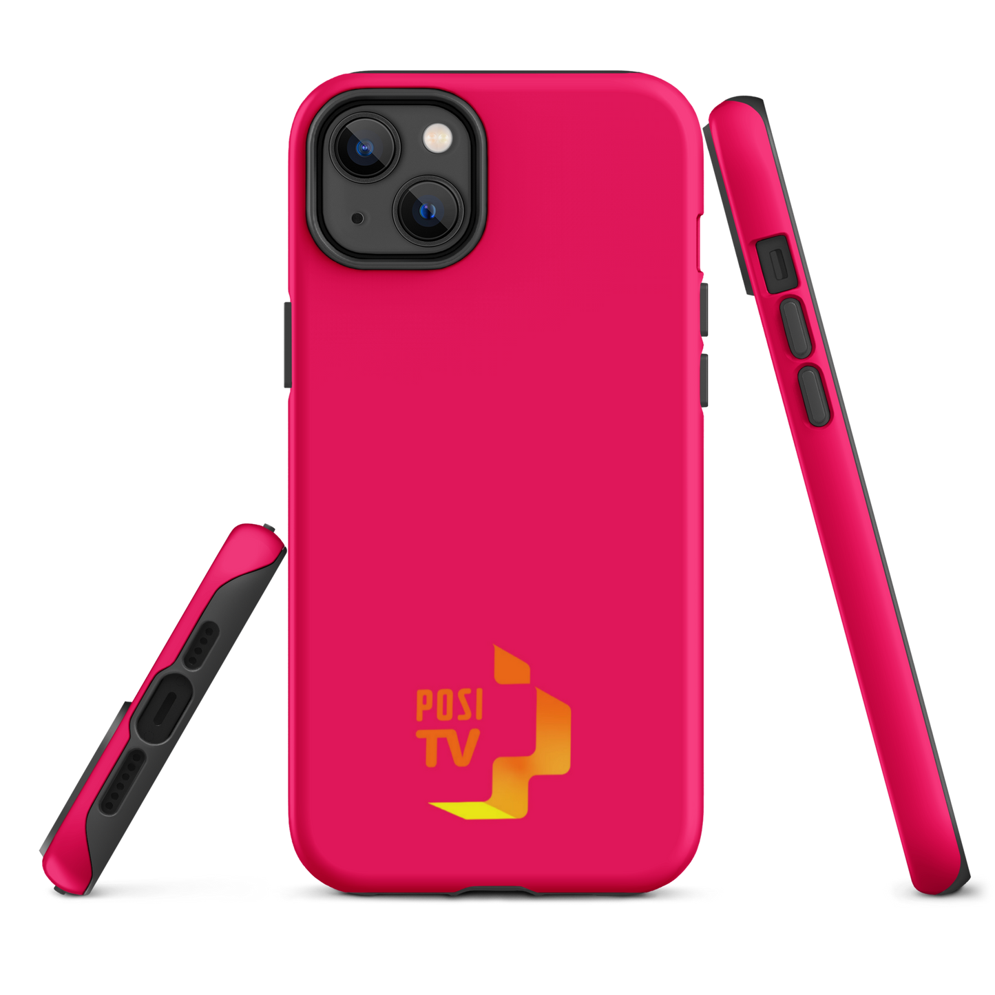iPhone® Vaaleanpunainen Tough Case - Oranssi logo