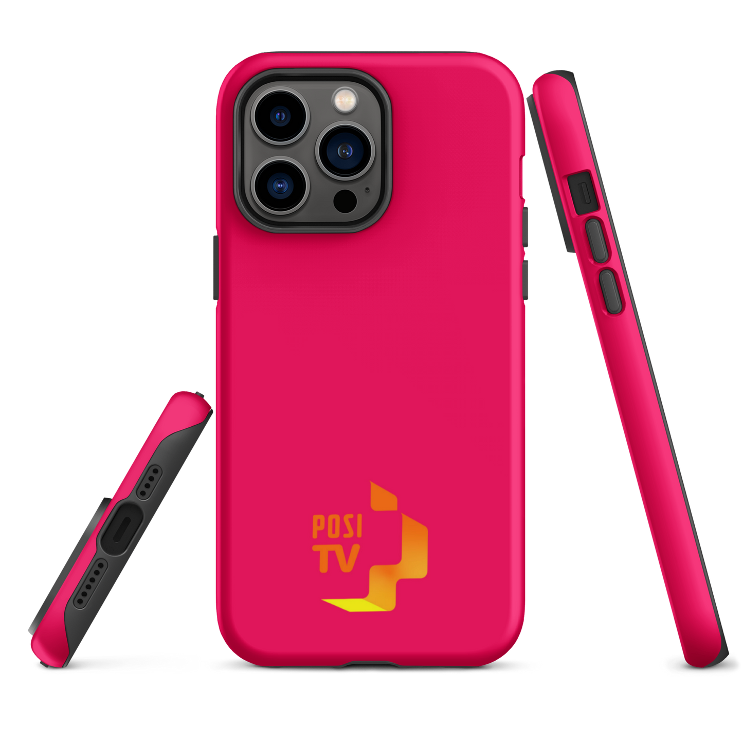iPhone® Vaaleanpunainen Tough Case - Oranssi logo