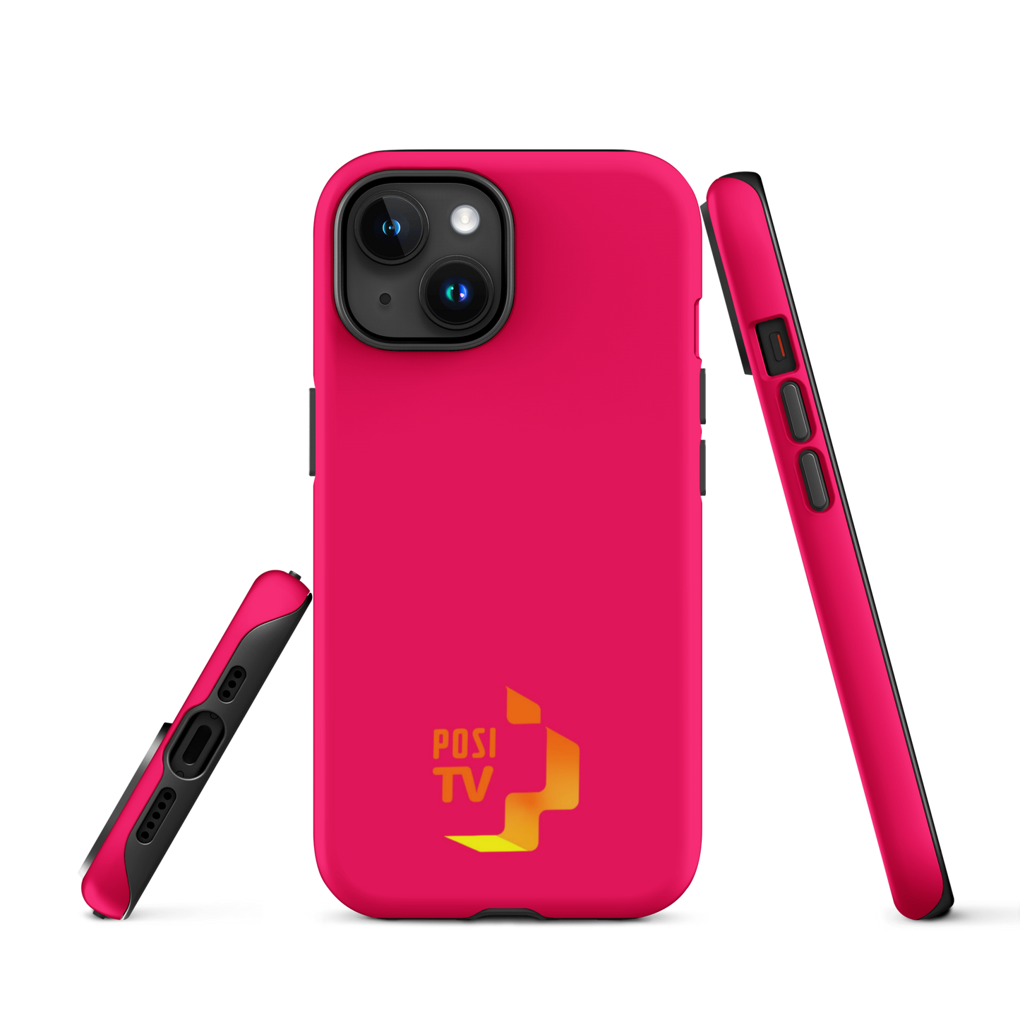 iPhone® Vaaleanpunainen Tough Case - Oranssi logo