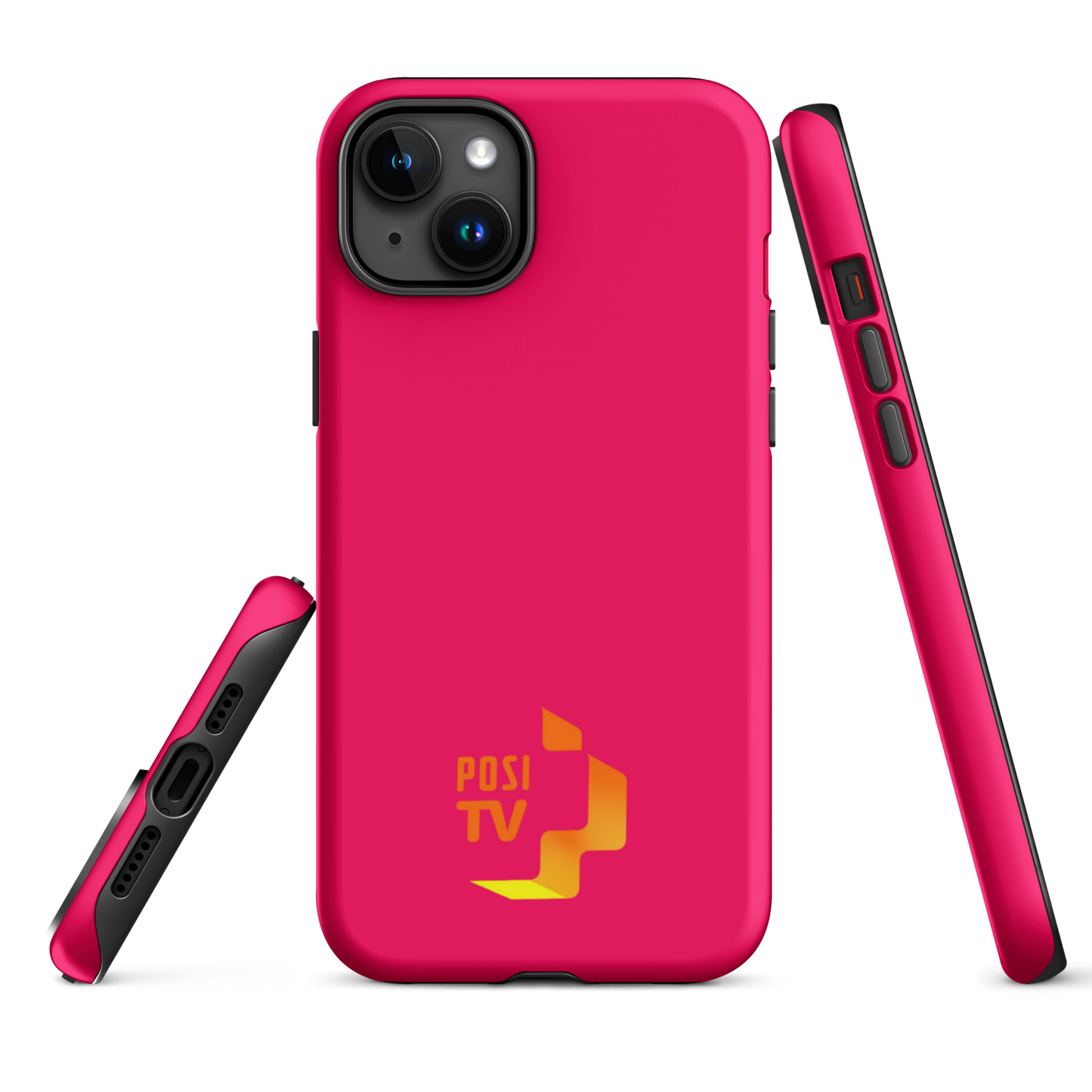 iPhone® Vaaleanpunainen Tough Case - Oranssi logo