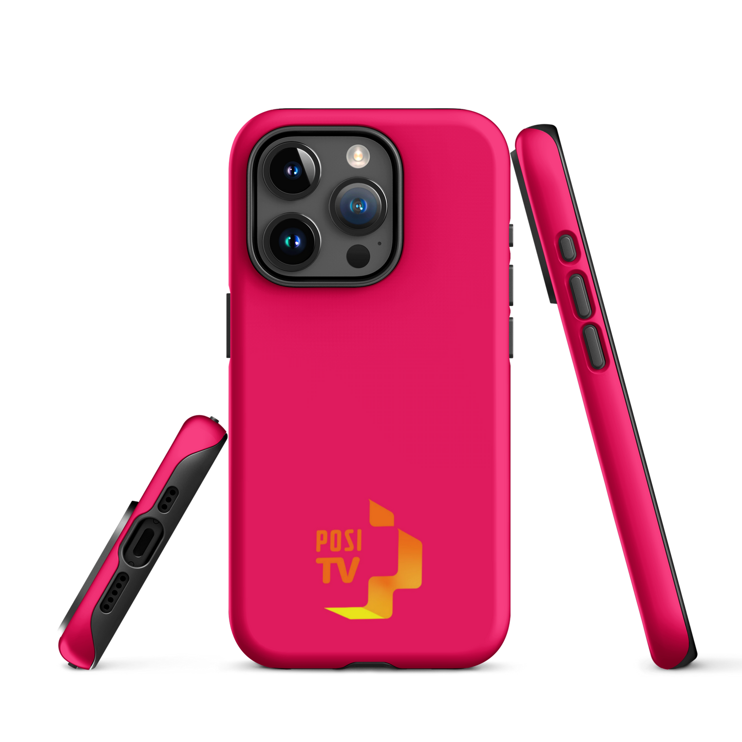 iPhone® Vaaleanpunainen Tough Case - Oranssi logo