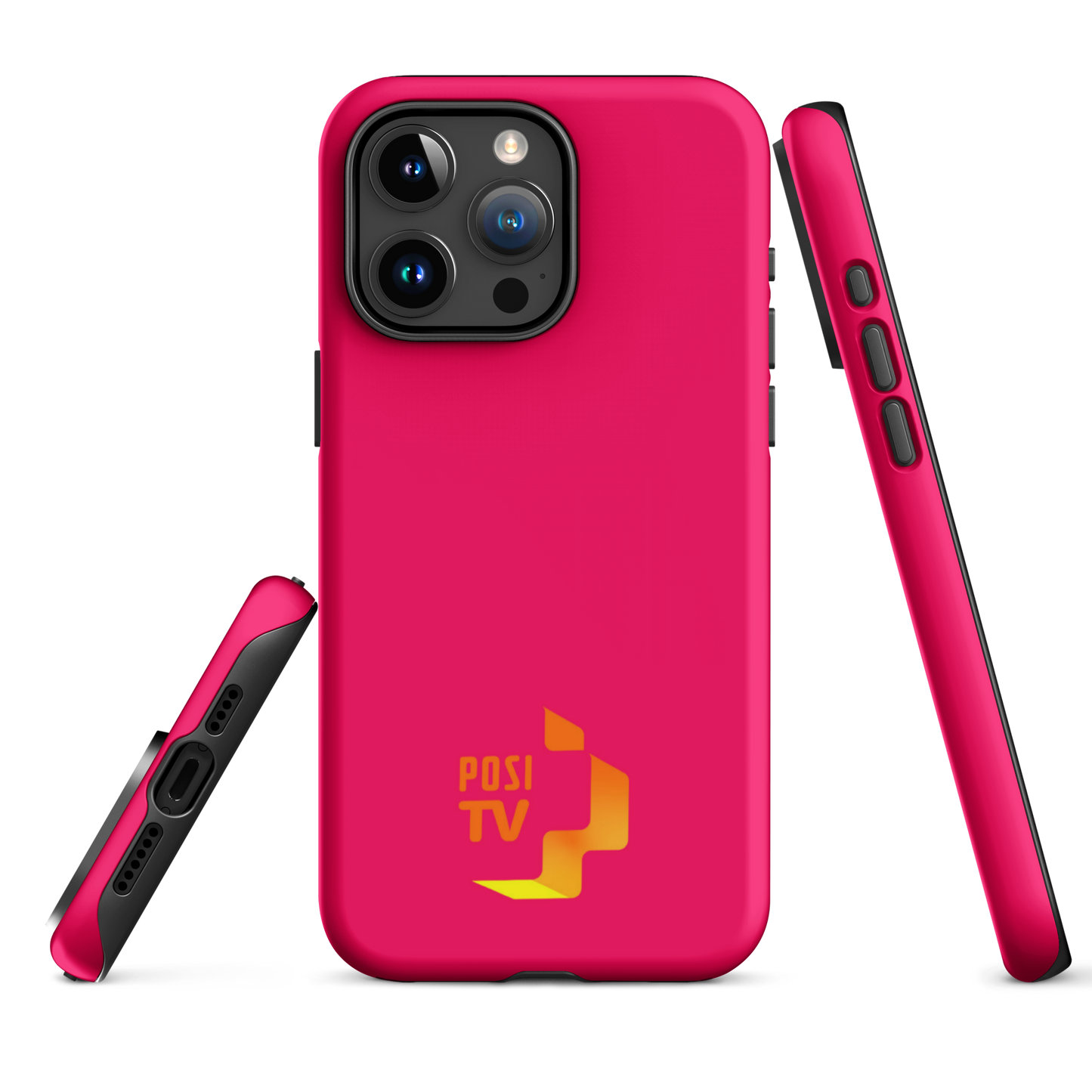 iPhone® Vaaleanpunainen Tough Case - Oranssi logo