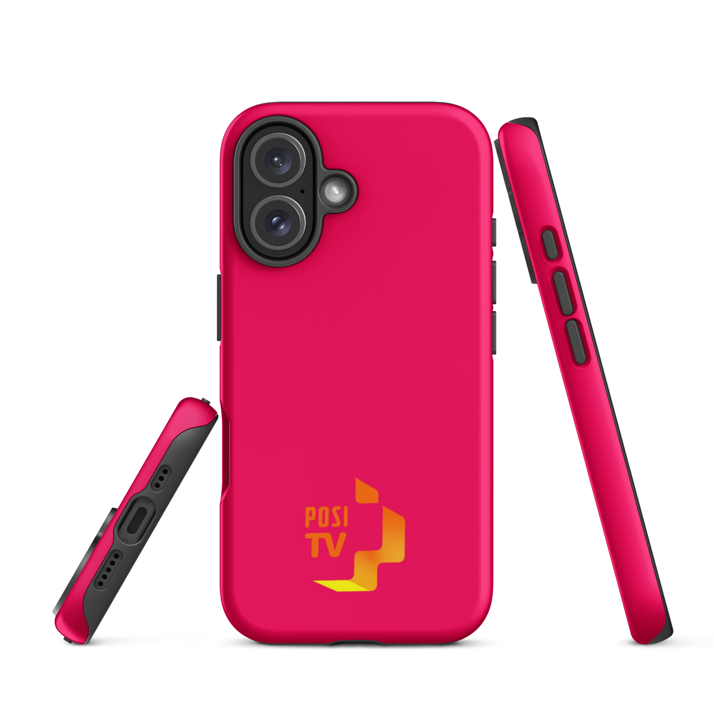 iPhone® Vaaleanpunainen Tough Case - Oranssi logo