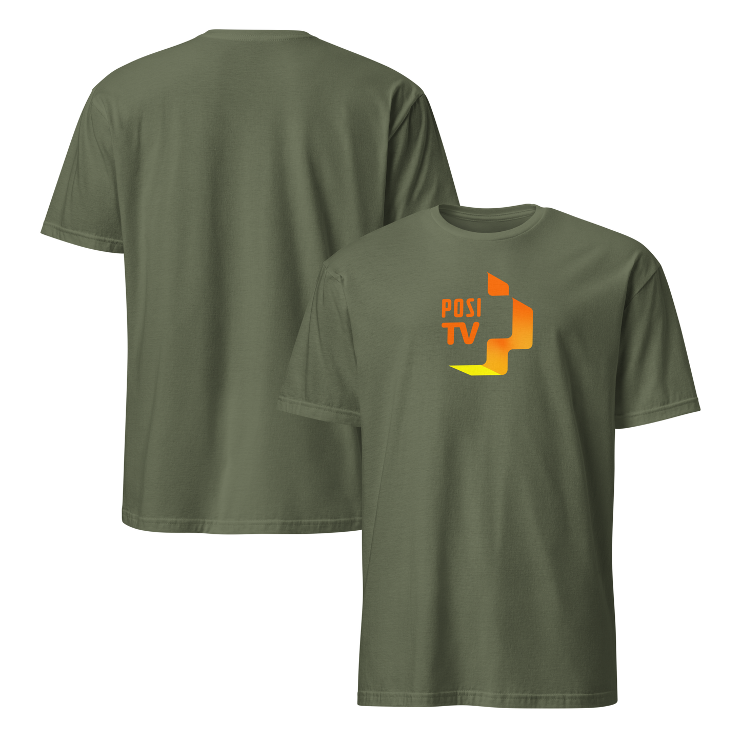 Klassinen t-paita - Logo edessä keskellä (oranssi)