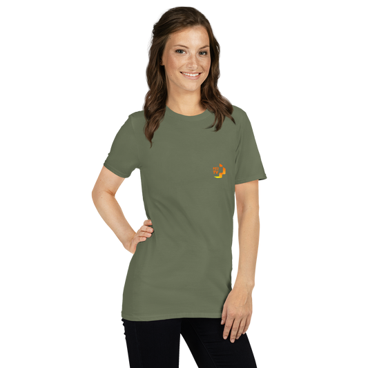 Klassinen t-paita - Logo edessä vas. (oranssi)