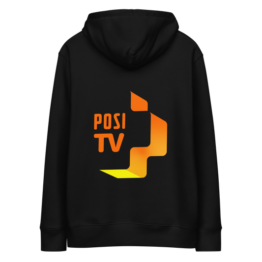 Luomupuuvilla huppari – Logo selkäpuolella (oranssi)