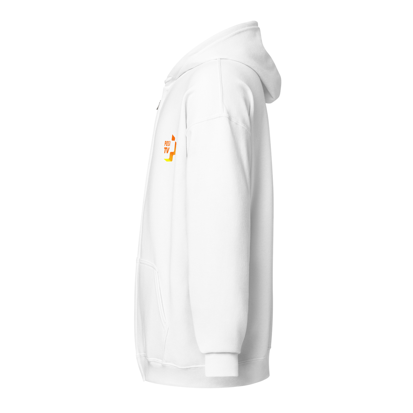 Vetoketjullinen huppari – Logo edessä vasemmalla (oranssi)