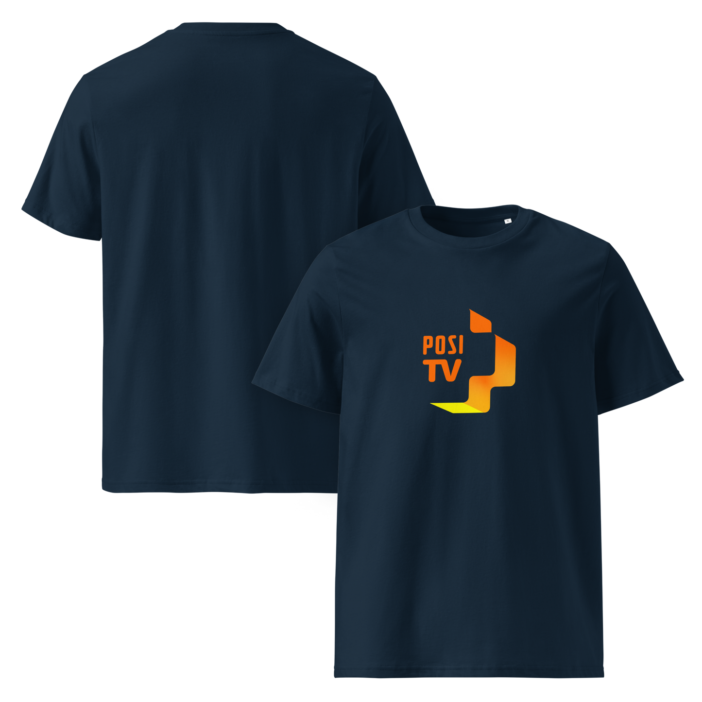 Luomupuuvilla t-paita - Logo edessä keskellä (oranssi)