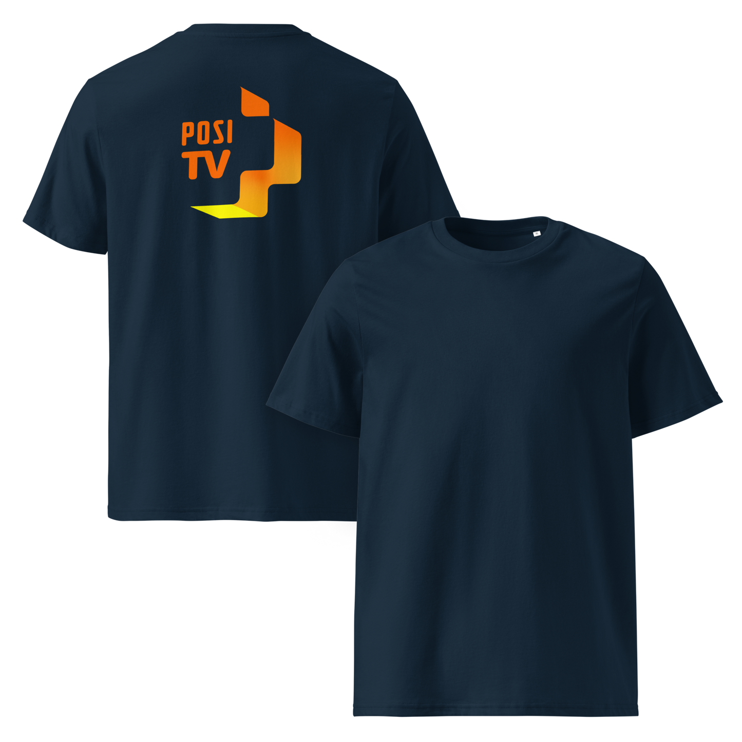 Luomupuuvilla t-paita - Logo takana ylh. kesk. (oranssi)